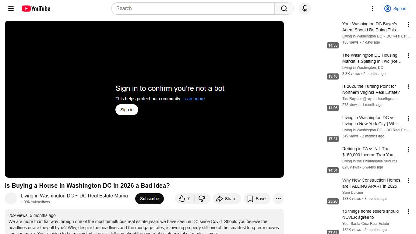 Is Buying a House in Washington DC in 2026 a Bad Idea? - YouTube